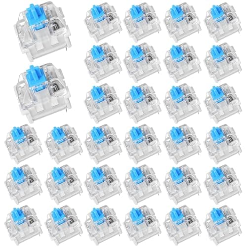30Pcs Blue Switch Replacement, 3 PIN Mechanical Keyboard Switches