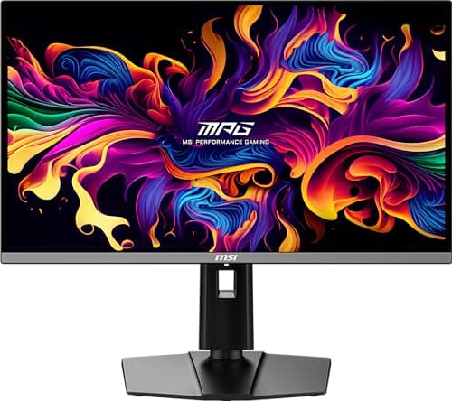 MSI MPG 271QRX QD-OLED 26.5 Inch WQHD Gaming Monitor - 2560 x 1440 Quantum Dot OLED Panel, 360Hz / 0.03ms, 99% DCI-P3, ΔE≤2, DisplayHDR True Black 400, KVM, RGB - DP 1.4a, HDMI 2.1, USB Type-C