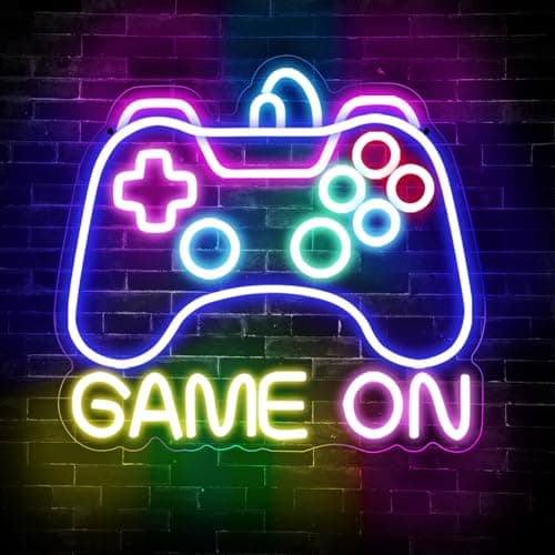Game On Neon Sign Game LED Neon Light Sign USB Power