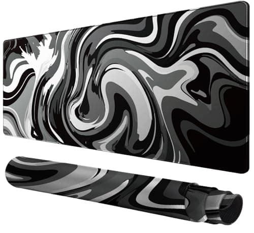 Rcege Large Gaming Mouse Pad Extended Desk Mat with Non Slip Stitched Edge | Waterproof Surface, Smooth Tracking, Keyboard & Mouse, Desk Office Use, Easy Clean, Durable Mouse Mat