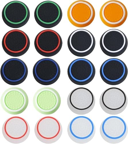 Thumbstick Grip Caps,20 PCS Silicone Thumb Grip Cap Cover Controller Sticks