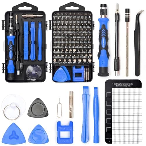 SHARDEN 122-Piece Precision Screwdriver Set, Magnetic Small Screwdriver Set, Electronic Repair Tool Kit DIY Screwdriver Kit for Phone, PC, Laptop, Computer, MacBook, PS4, Ring
