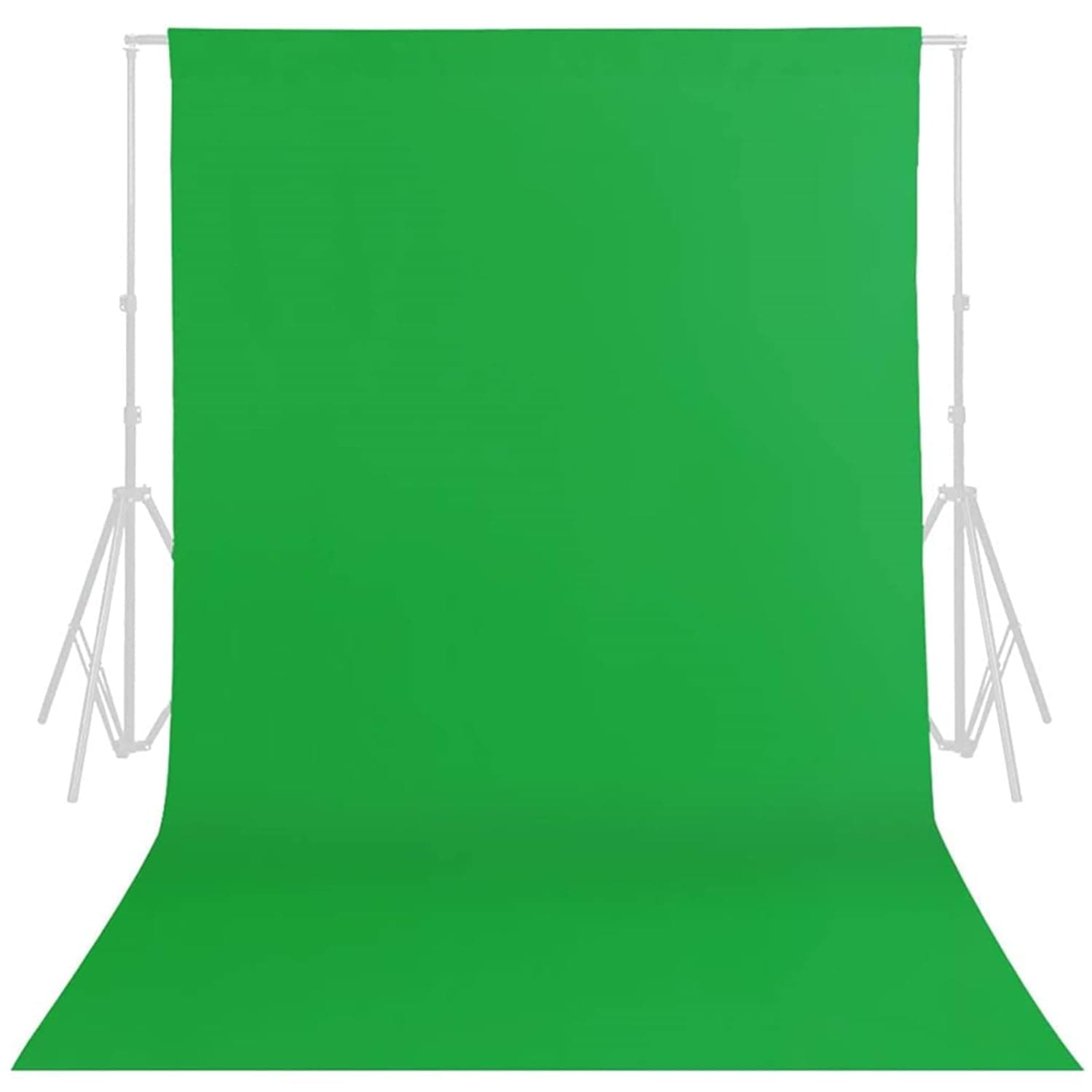 Green Screen Backdrop, 2M x 3M(6.6ft x 9.8ft) Portable Background, Large Green Chromakey Muslin Collapsible Photography Backdrop for Photo Studio, Live Streaming, Zoom Meeting, Gaming