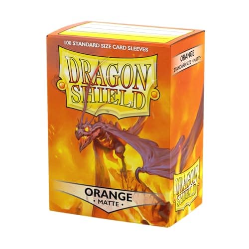Dragon Shield | Standard Size Card Matte Sleeves | 100 CT - Smooth & Tough Premium TCG Sleeves | Compatible with Pokemon, Flesh & Blood, One Piece & Magic the Gathering | Orange