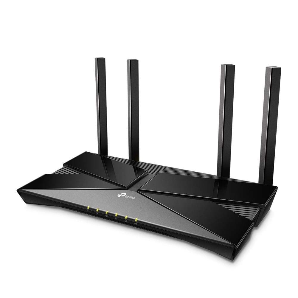 TP-Link Archer AX20 Wi-Fi 6 WLAN Router (1201 Mbps 5 GHz, 574 Mbps 2.4 GHz, 4 × Gigabit LAN Ports, 1 x USB 2.0 Port, WPA3, Compatible with Alexa, Tether APP), Black