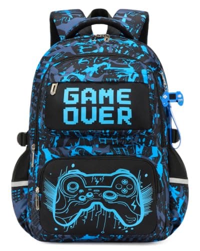 Amythe Luminous Child Elementary School Backpack for 8-12 Boys, Blue