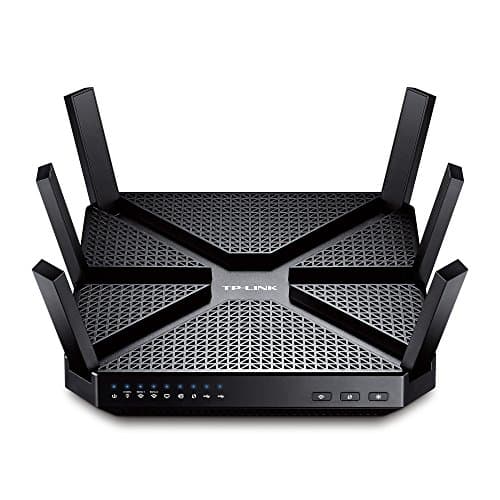 TP-Link AC3200 Tri-Band Wireless Gigabit Cable Gaming Router, 1 GHz Dual-Core CPU, 3 Co-Processors, USB 3.0, 2.0 Ports, Beamforming Technology, UK Plug (Archer C3200)