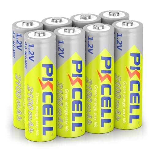 PKCELL AA Rechargeable Batteries 1.2V NiMH 2100mAh - 8 Pack