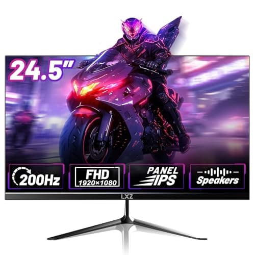 LXZ 24.5 Inch Gaming Monitor 200Hz, FHD 1080p, 1ms, DP/HDMI, Eye Care, VESA Compatible