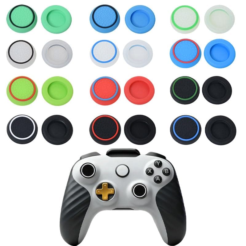 Vmoomax Controller Thumb Grips,24 Pcs Silicone Analog Stick Thumb Grip Caps,Non-Slip Joystick Controller Cover with Convex & Concave Design Compatible with PS4 PS5 Xbox Controllers