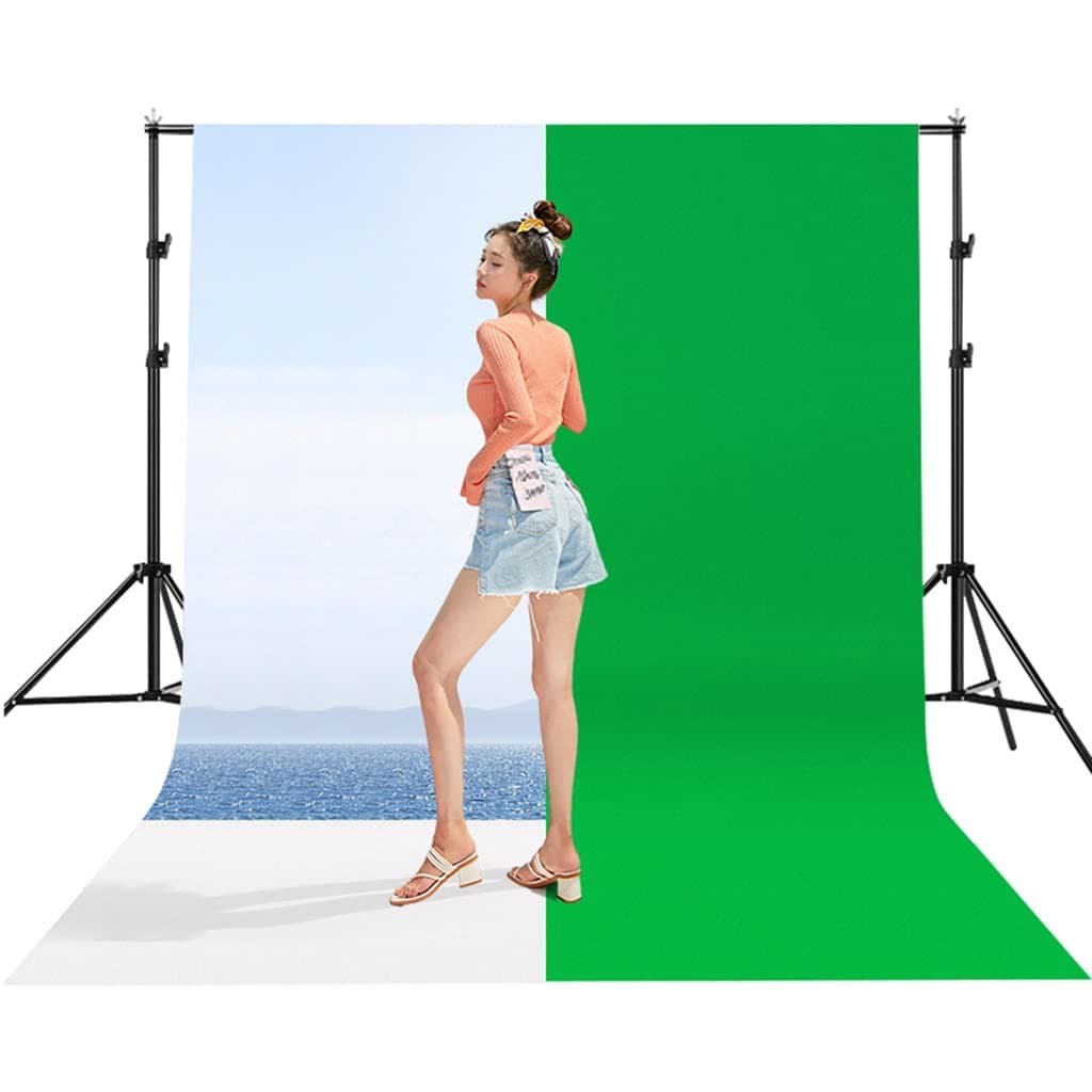 Chroma Key Green Screen Backdrop With Stand | Portable Green Screen Backdrop For Photo Video & Live Game & Video (Green 3x4m)