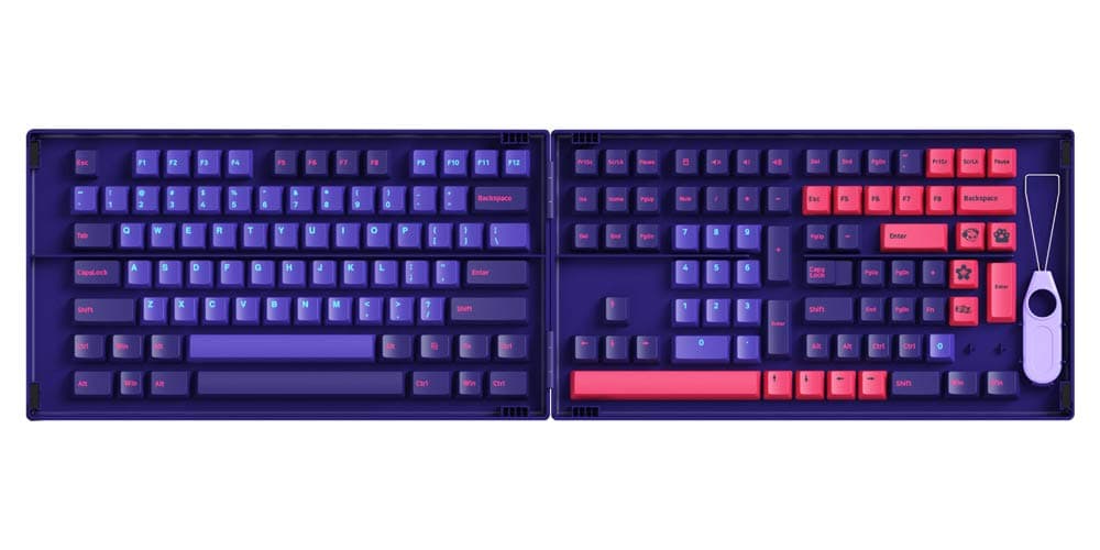 YUNZII AKKO Neon 157 Keycaps Cherry Profile Keycap Set Double-Shot PBT Keycap Gift Set for Mechanical Keyboard (157 Keys, NEON)