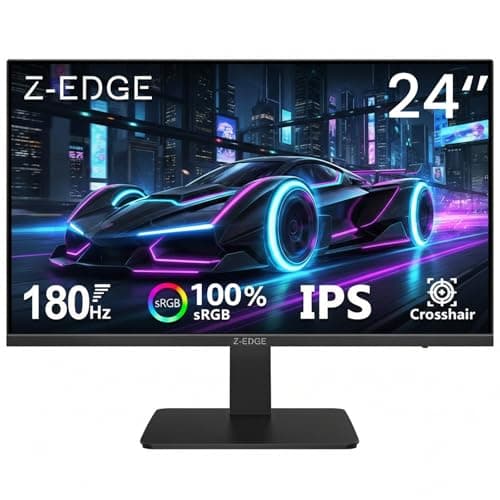 Z-Edge 24 Inch Gaming Monitor 180Hz IPS 1ms 1080P 100% sRGB HDMI DP