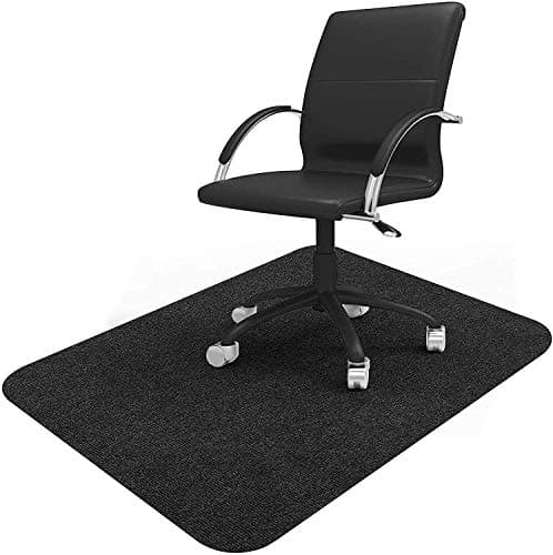Office Chair Mat for Hardwood Floor, 120x90 cm Hard Floor Protector for Office Chair, Non-slip Desk Chair Mats for Rolling Chairs, Low-Pile Computer Chairs Mat for Hardwood Floor Home Office (Black)