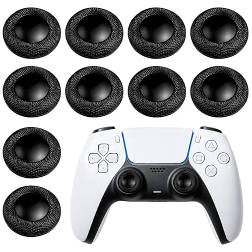 PS5 PS4 Thumb Grip Caps, Non-Slip Analogue Stick Covers, Soft TPE Joystick Covers for Controller Thumbsticks, Easy to Fit, 8 Pack (10)