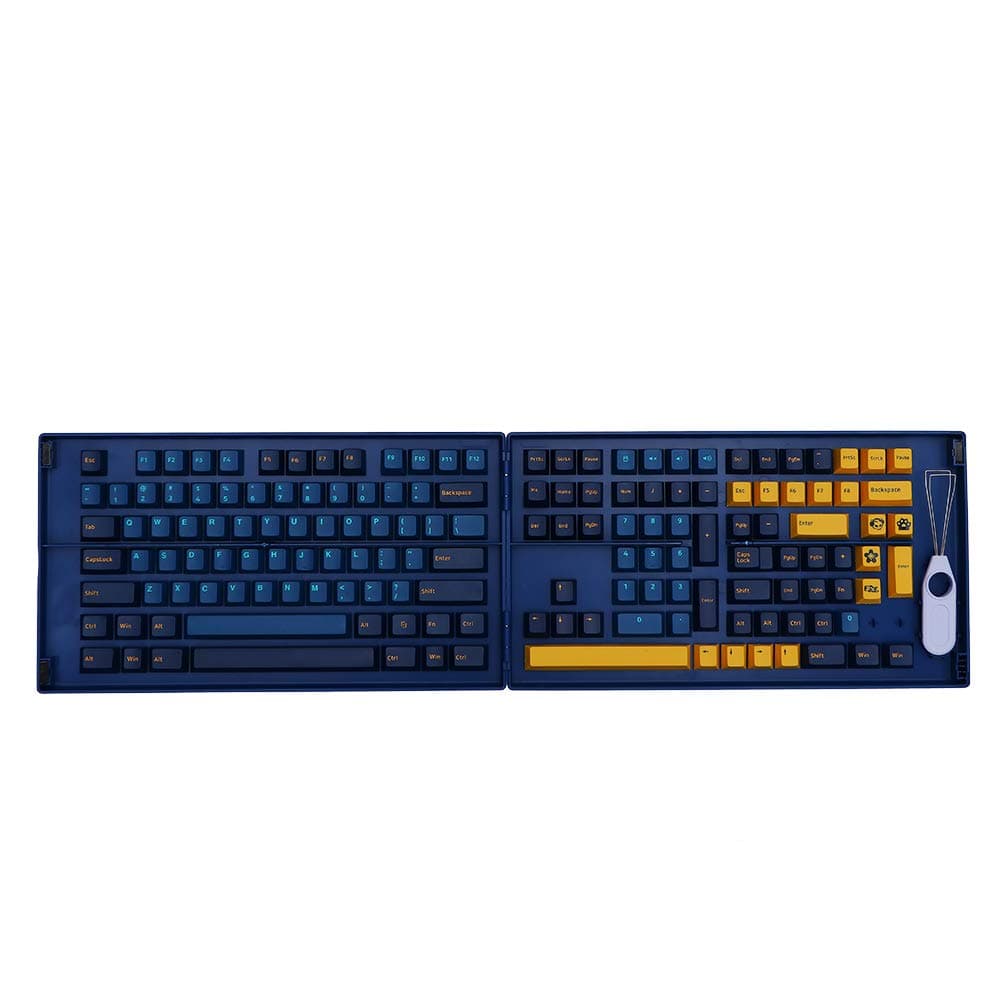 EPOMAKER AKKO Macaw 157 Keys Double-shot PBT Cherry Profile Full Keycaps Set, with Custom Storage Box for Mechanical Keyboard Replacement (Cherry Profile, Macaw)