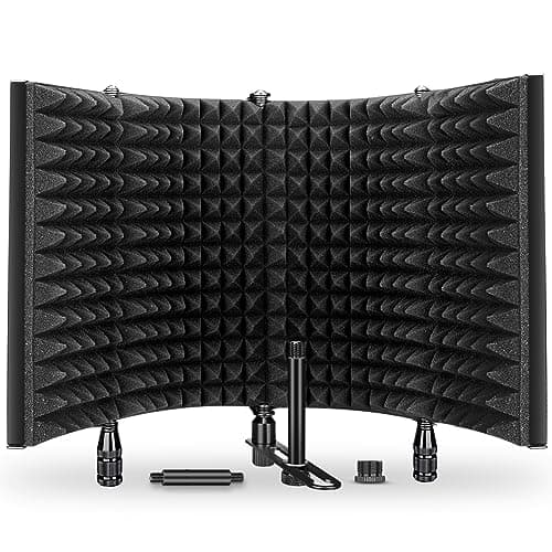 Aokeo Professional Studio Recording Microphone Isolation Shield,Pop Filter.Suitable for Blue Yeti,Snowball iCE and Any Condenser Nicrophone Recording Equipment(AO-504)