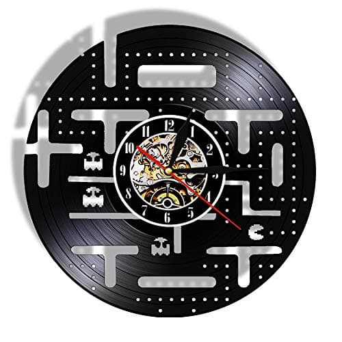 ELD 30cm Made Of Vinyl Record for Kid Room Gamer Home Decor Video Game Vintage Wall Clock Retro Arcade Game Silent Non Ticking Wall Watch Music Art Record Wall Clocks
