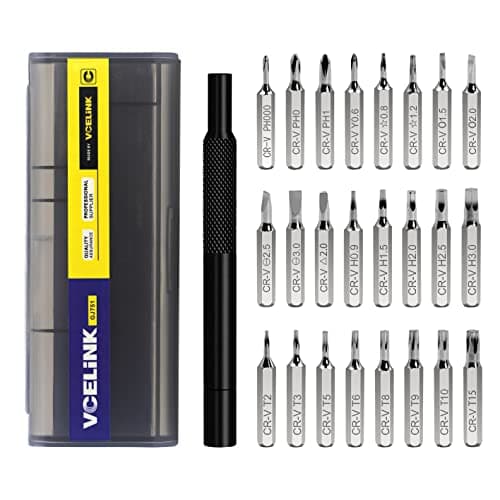 VCELINK Precision Screwdriver Set, 25 in 1 Repair Tool Kit with 24 Bits