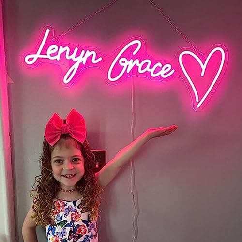 Custom Neon Signs, Personalized Neon Signs Customizable for Wall Decor Wedding Party Birthday Gift Bar Bedroom Game Room Neon Night Light(Optional 12" to 60")