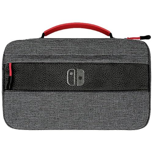 PDP Gaming Officially Licensed Switch Commuter Case - Elite edition - Semi-Hardshell Protection - Protective PU Leather - Holds 14 Games - Works with Switch OLED and Lite - Fine for Travel