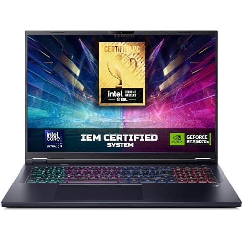 Acer Predator Helios Neo 18 AI PHN18-72 Gaming Laptop - Intel Core Ultra 9 275HX, 16GB, 1TB Gen4 SSD, NVIDIA GeForce RTX 5070Ti, 18" WQXGA 240Hz, Windows 11, Black