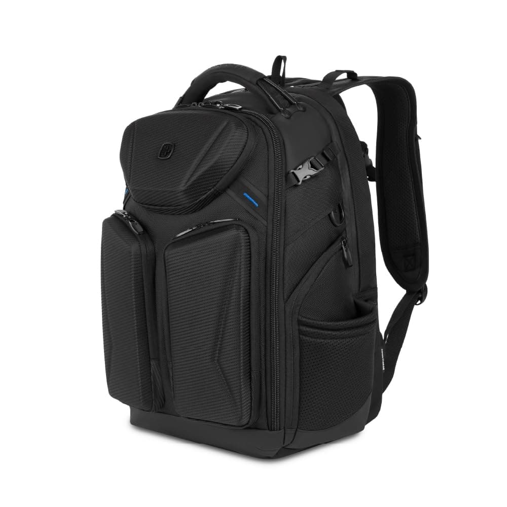 SwissGear Gaming Laptop Backpack with Charger Port (USB), Blue/Black