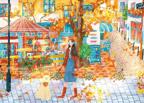 Puzzles 500 Pieces for Adults jigsaw puzzles for adults 500 Piece Puzzle Classic Educational Games Beautiful Decoration Puzzle for Women Gifts for Men-Stroll on Streets
