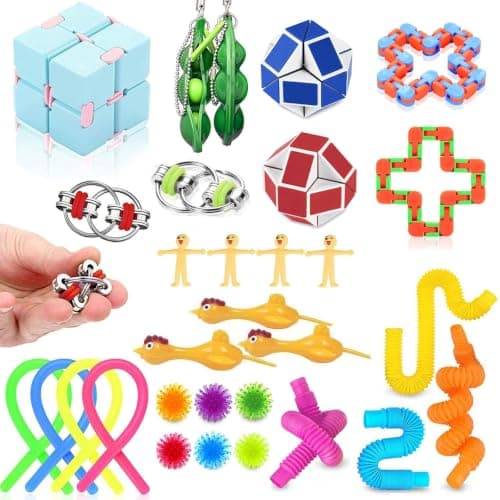 Nestling 30Pcs Fidget Toys Pack, Sensory Fidget Toys Set