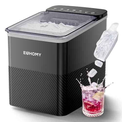 EUHOMY Countertop Ice Maker, Ice Machine with Automatic Cleaning