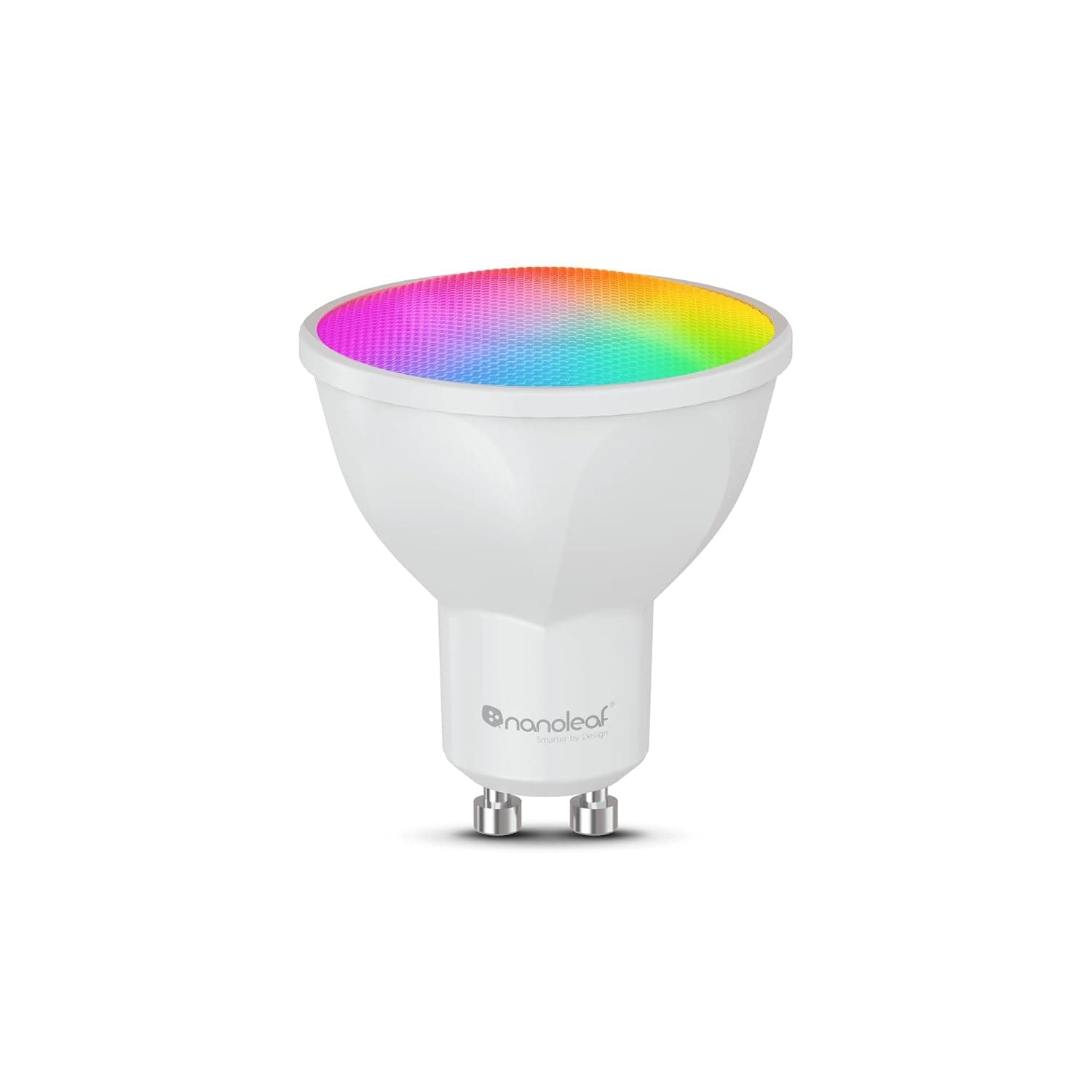 Nanoleaf Matter GU10 Smart LED Bulb - 1 RGBCW Dimmable Spotlight, Screen Mirror, 16 M+ Colours, 400 Lumen, WiFi App/Voice Control (Alexa, Apple, Google), Ideal for Living Room, Bedroom Deco