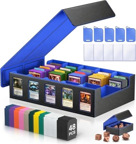 CyperEver 5 Row 3900+ Trading Card Storage Box with Commander Display