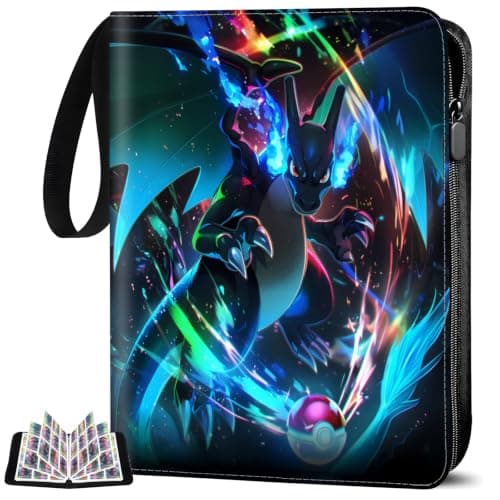 ZHYUGOYA 9 Pocket Card Binder, 50 Pages 900 Pockets Binder, PU Trading Card Binder, Waterproof Card Folder for Collector (900)