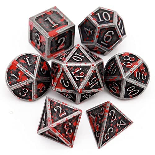 Haxtec Metal DND Dice Set, Polyhedral Dice for TTRPG