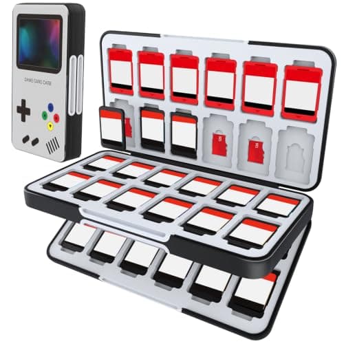 HEIYING Game Card Case for Nintendo Switch 2 /Switch OLED,Customized Pattern Portable Switch 2 Game Holder with 48 Game Card Slots and 24 Micro SD Cards Slots