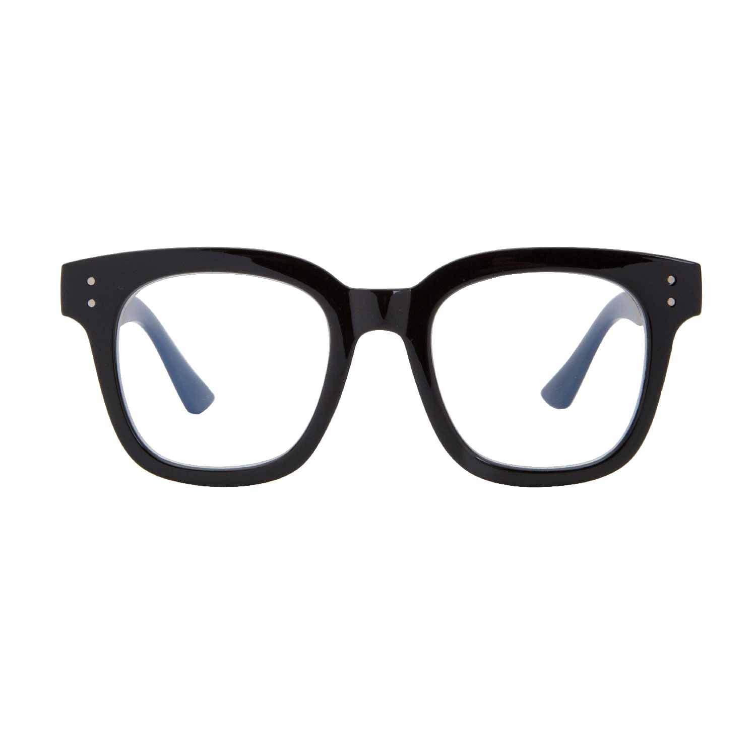 Madison Avenue Blue Light Blocking Glasses for Women, Anti Blue Ray Computer Gaming Glasses, Anti Eyestrain UV Glare(Black)