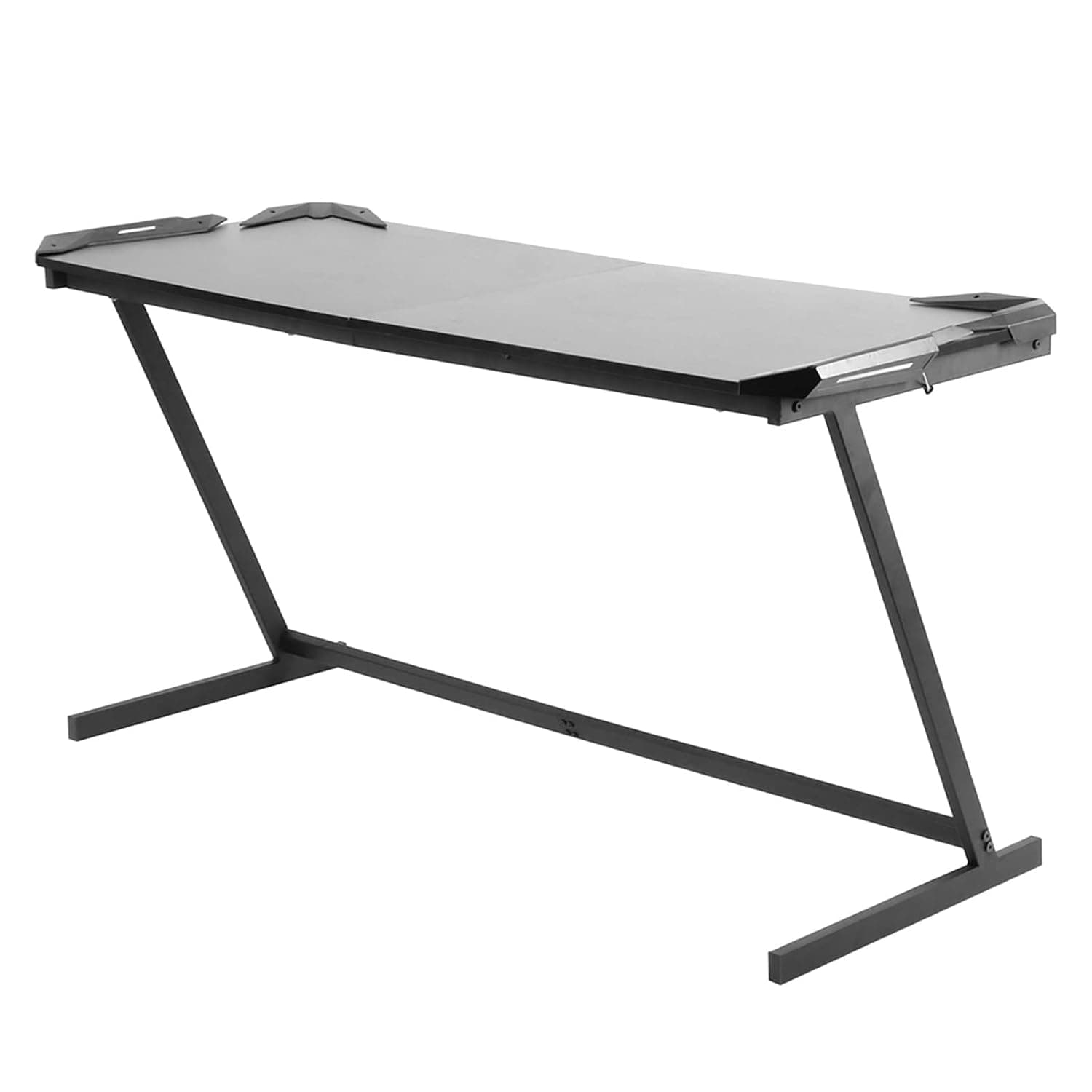 Gaming Desk Computer Gaming Desk Rgb Gaming Desk, Computer Desk Z-Shaped Office Study Writing Desk Computer Pc Laptop Table Workstation Dining Gaming Table Sturdy Metal Frame With Rgb Lighting Effect