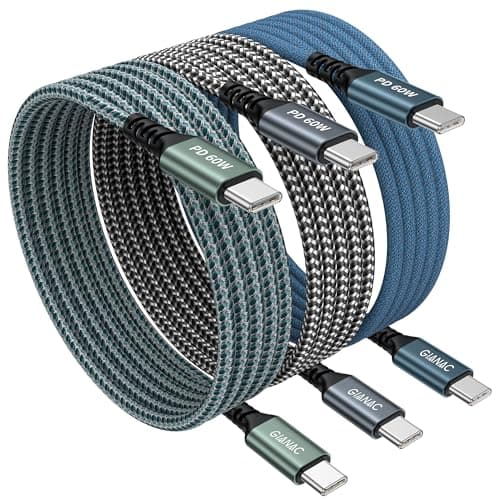 GIANAC USB C to USB C Charger Cable [3Pack 2M] 60W Fast Charging Cable