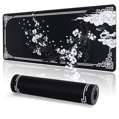 DESERO Large Gaming Mouse Pad (800 x 300 x 3 MM) XL Extended Desk Mat, Japanese Mouse Mat, Gaming Keyboard Mousepad, Big Desk Pad with Non-Slip Base and Stitched Edge for Office/Gaming.(B20)
