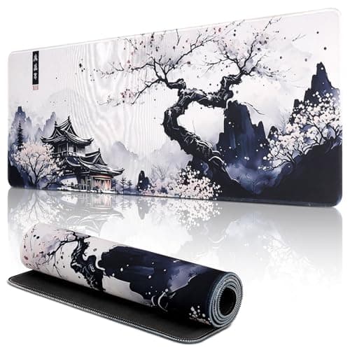 Yimomoyi Non Slip Mouse Pad, 80 x 30cm Mouse Mat Extended | Gaming Mousepad Waterproof, Desk Mat with Rubber Base, Desk Pad Laptop for Office and Home (01- Plum Mouse Pad)