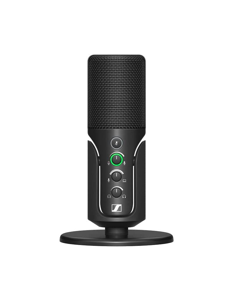 Sennheiser Profile USB Microphone with Table Stand | Plug & Play Design, for Podcasting & Streaming | Cardioid Condenser Capsule | 1.2m USB-C Cable Included | Black (700065)