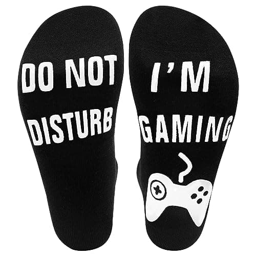 ZoomPlay Novelty Socks Funny Socks DO NOT DISTURB, I'M GAMING Sock, Gamer Socks, Birthday Present Christmas Gifts for Game Lovers Men Women Unisex, Without Gift Box