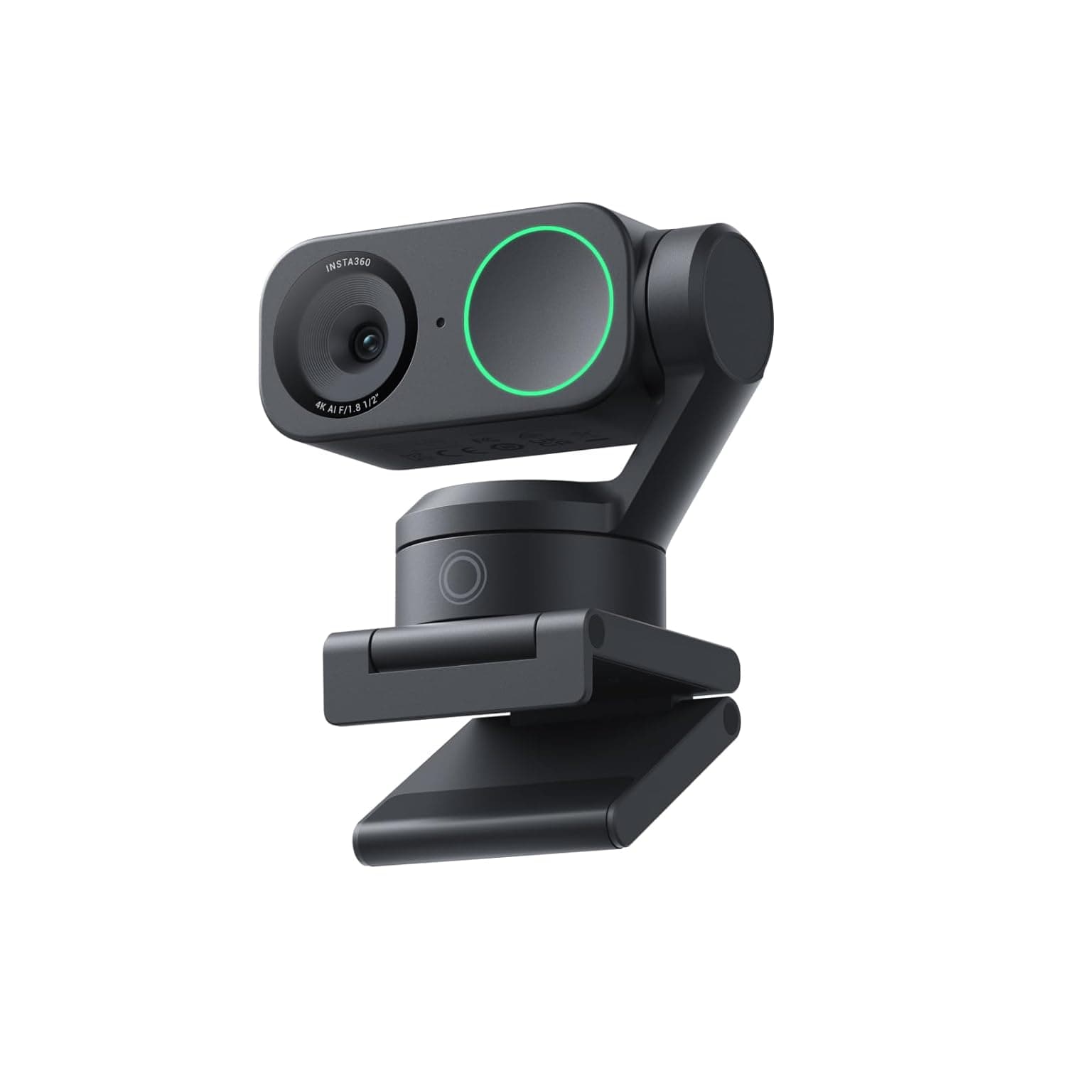 Insta360 Link 2 Black - 4K PTZ Webcam for PC/Mac | PC Camera, 1/2" Sensor, AI Tracking, HDR, Noise-Cancelling, Gesture Control, Streaming, Gaming, Meetings