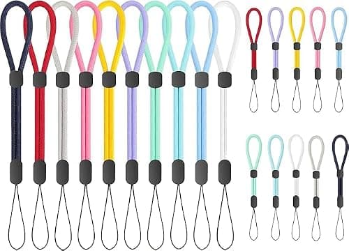 FgofhFu Phone Hand Wrist Strap Lanyard for Cellphone,Mobile Phone,Camera,GoPro, PSP, Flashlight,Keys, Keychains, USB Flash Drives and More Device (Bright colours+Finger lasso)