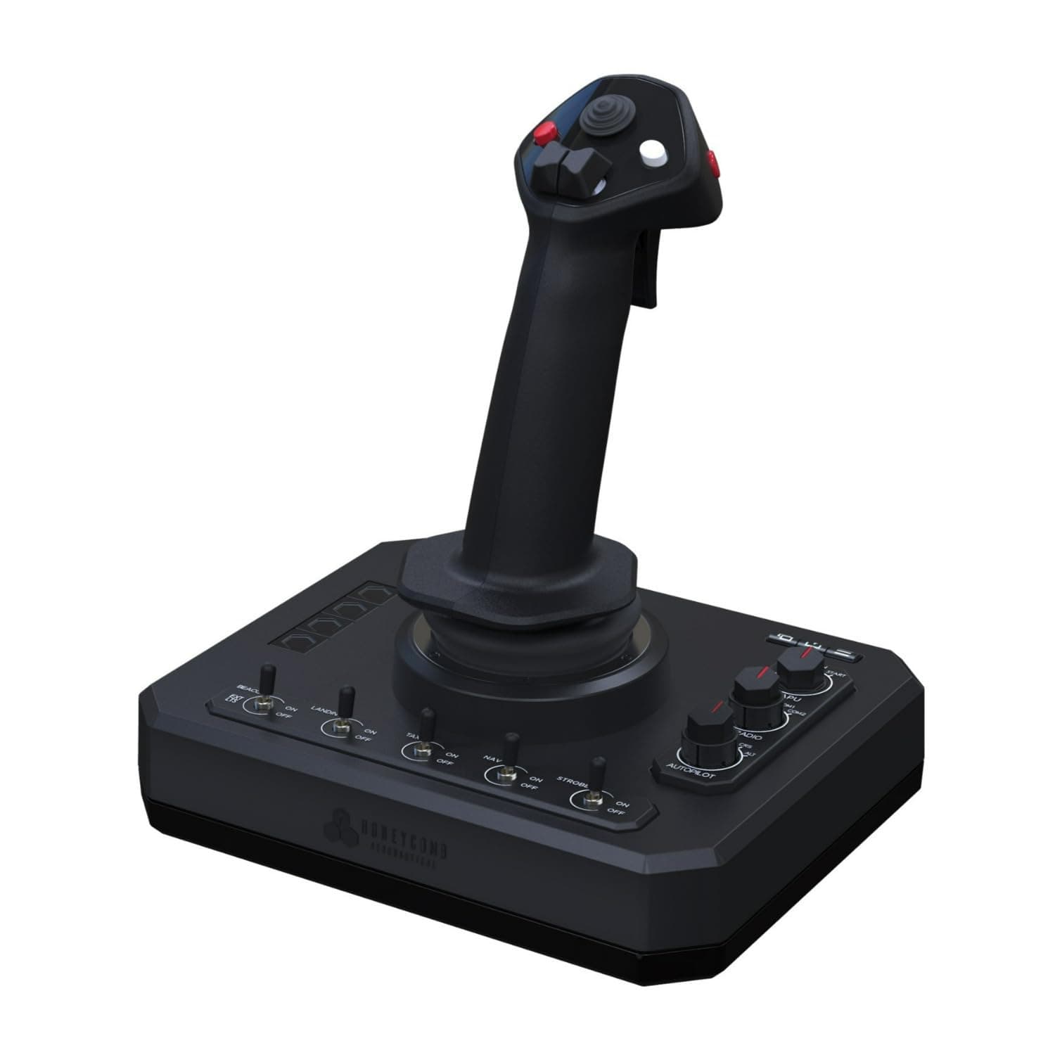 Honeycomb Foxtrot Aviation Stick - flight stick for flight simulation, premium gimbal mechanism, 16bit Hall Effect Sensors, ambidextrous design, compatible with MSFS 2024/2020 for PC & Mac