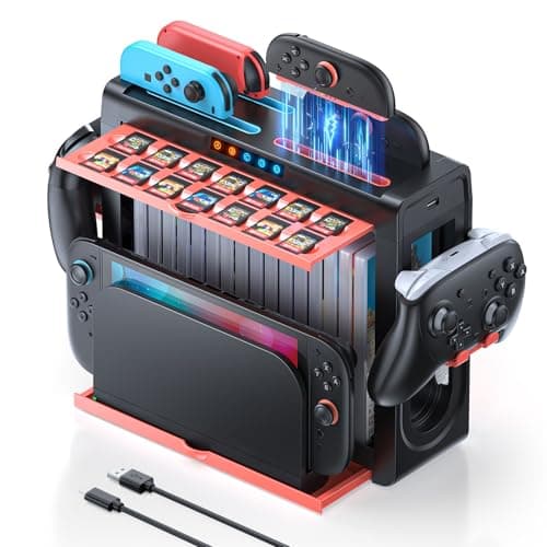 [Switch 2/1 Compatible]Organizer and Charging Station for Nintendo Switch 2