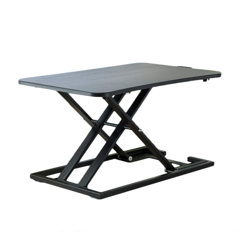 AKT Foldable Lifting Computer Desk Sit Stand Laptop Desk Converter 6-40cm Height Adjustable, 72x47cm,Black