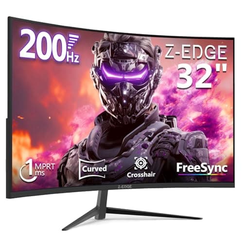 Z-Edge 32 Inch Curved Gaming Monitor 200Hz 1ms VA 1500R 1080P HDMI DP Black