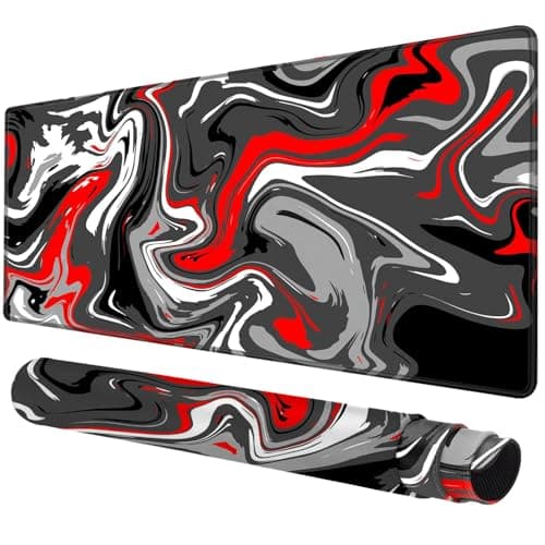 Rcege Large Gaming Mouse Pad Extended Desk Mat with Non Slip Stitched Edge