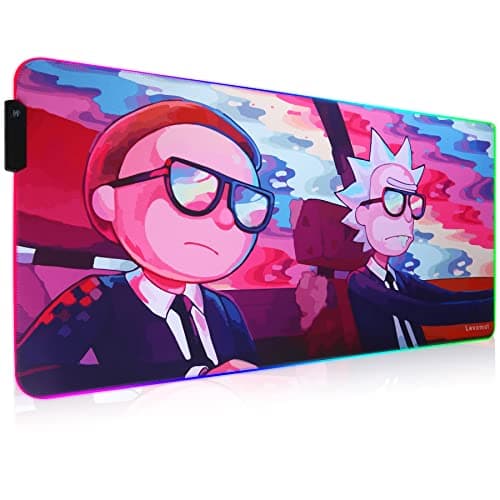 RGB Mouse Mat Large Size Mouse Pad 900x400x3mm, XL Led Mouse Pad Gaming Keyboard Desk Mat Glowing with 10 Lighting Modes Anti-Slip Rubber Base for Computer, PC, Laptop, Office and Desk(9040 Rrainbow)